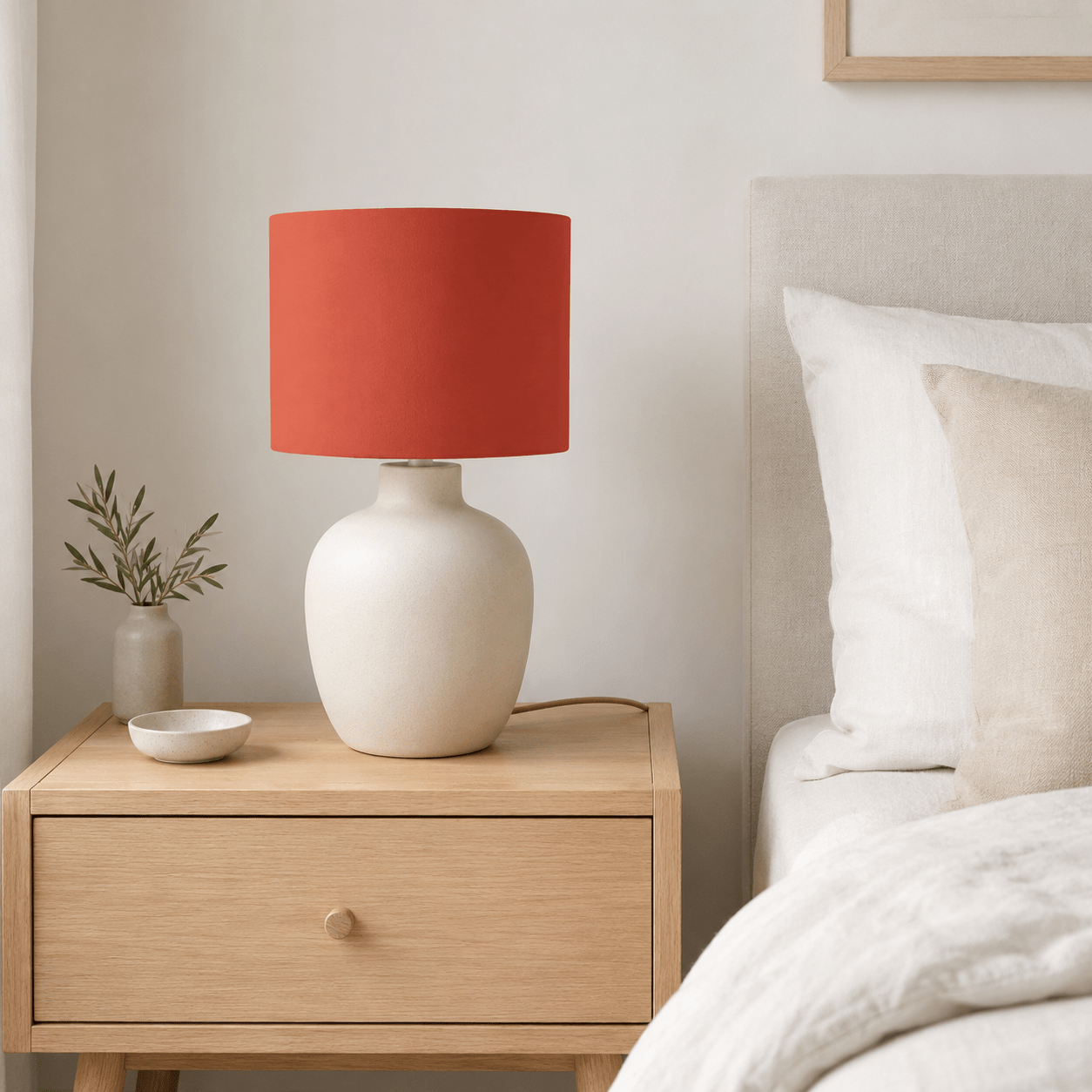 Plain Rust Red Lampshade, Ceiling or Table Lamp Shade
