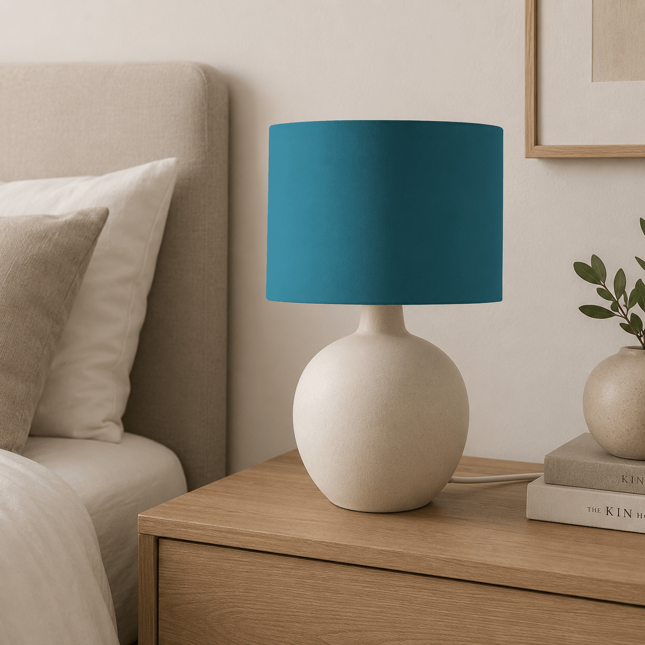Plain Teal Lampshade, Ceiling or Table Lamp Shade