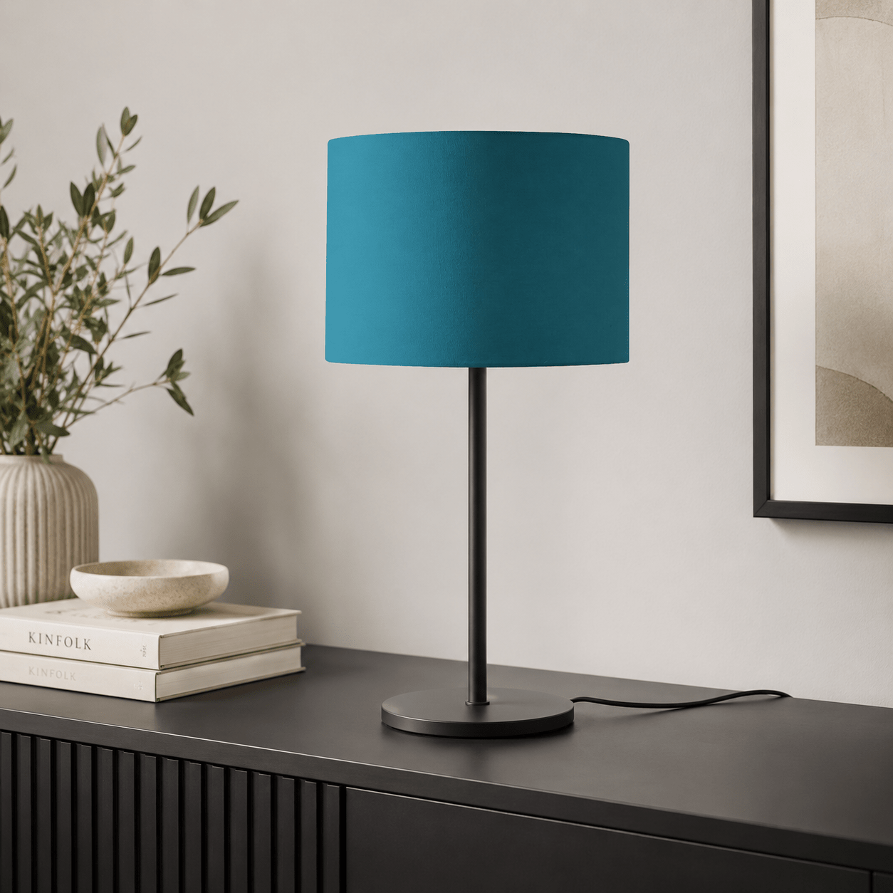 Plain Teal Lampshade, Ceiling or Table Lamp Shade