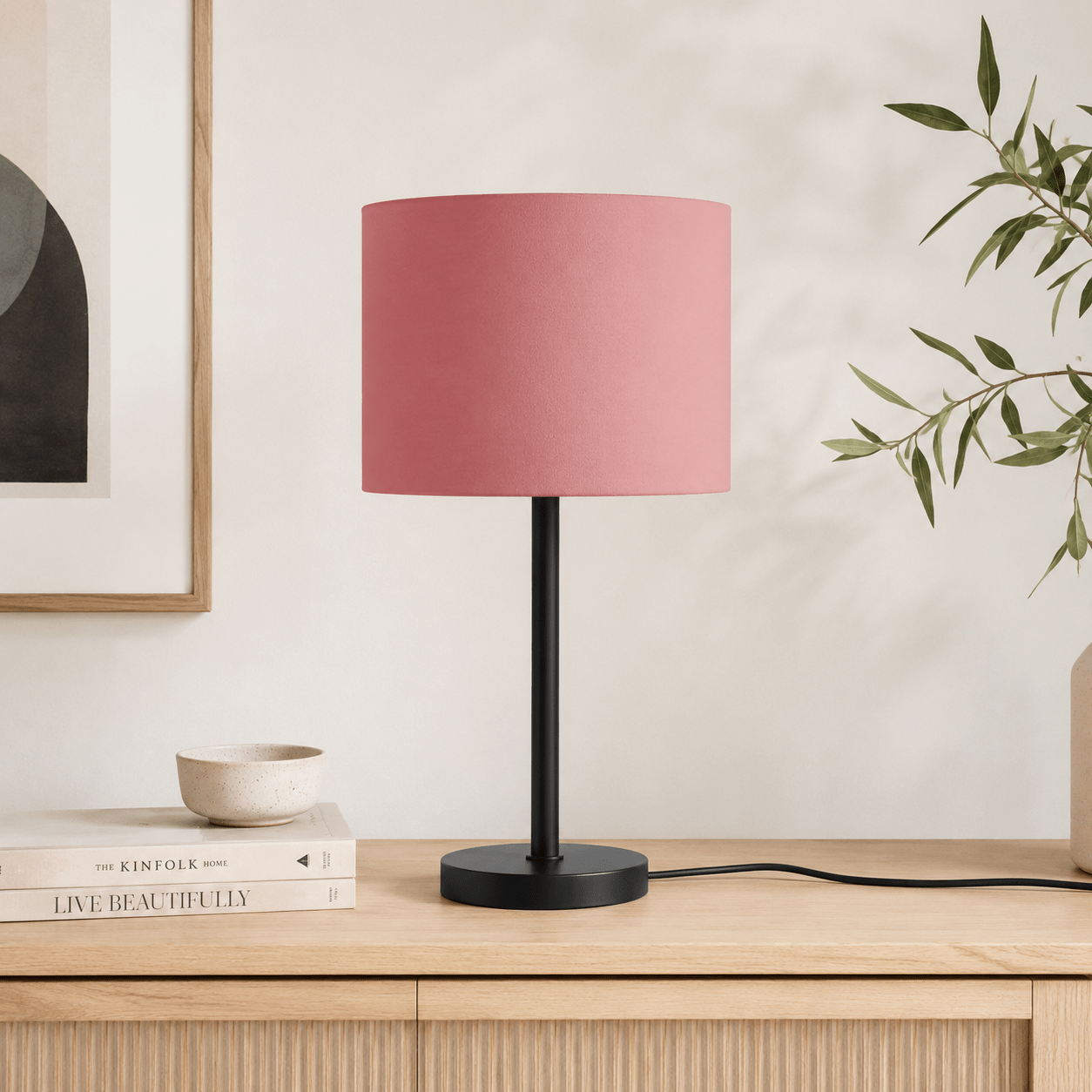 Plain Terracotta Pink Lampshade, Ceiling or Table Lamp Shade