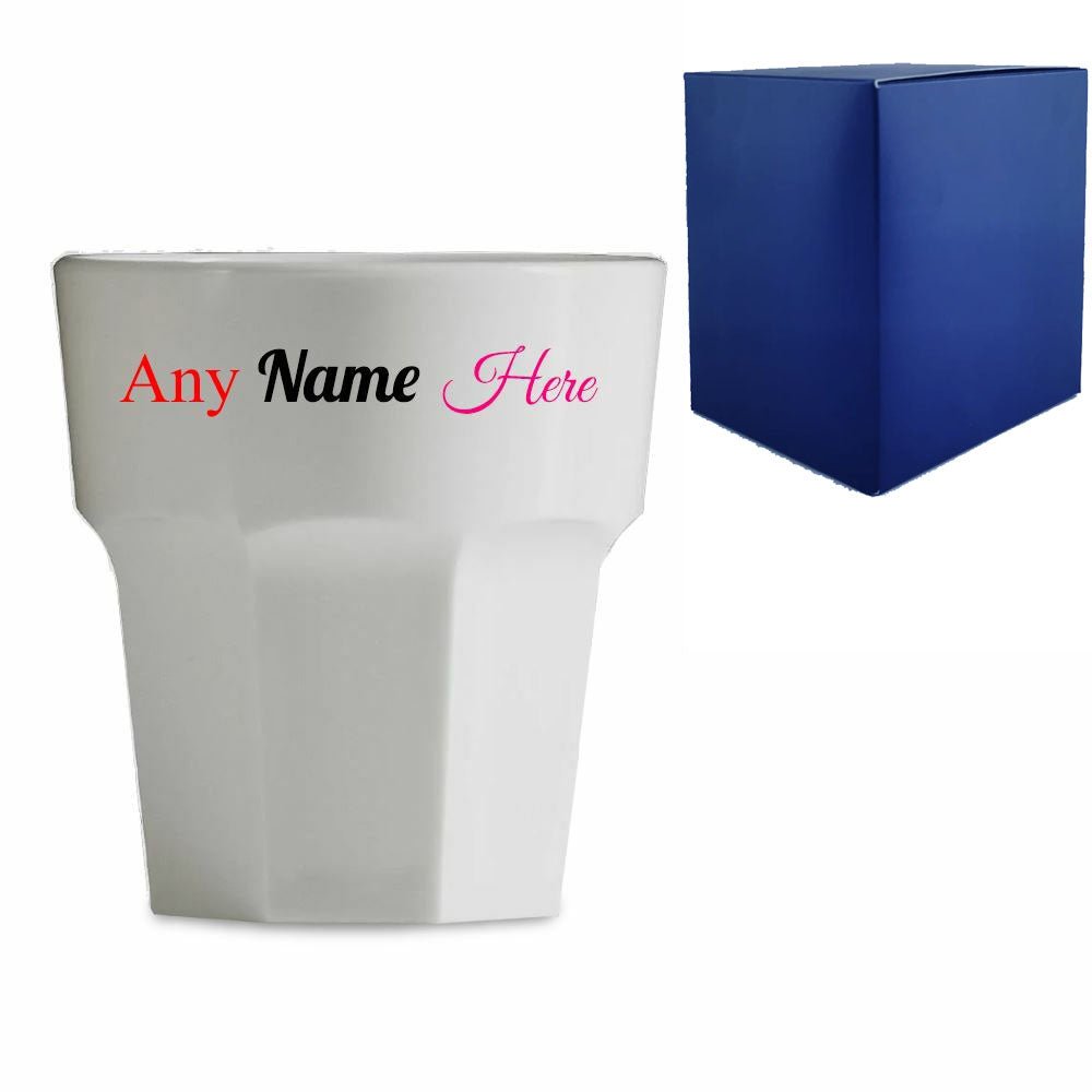 Plastic White Rocks Whisky Tumbler with Gift Box