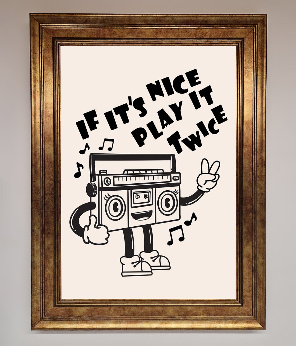 Play Twice Framed Wall Art