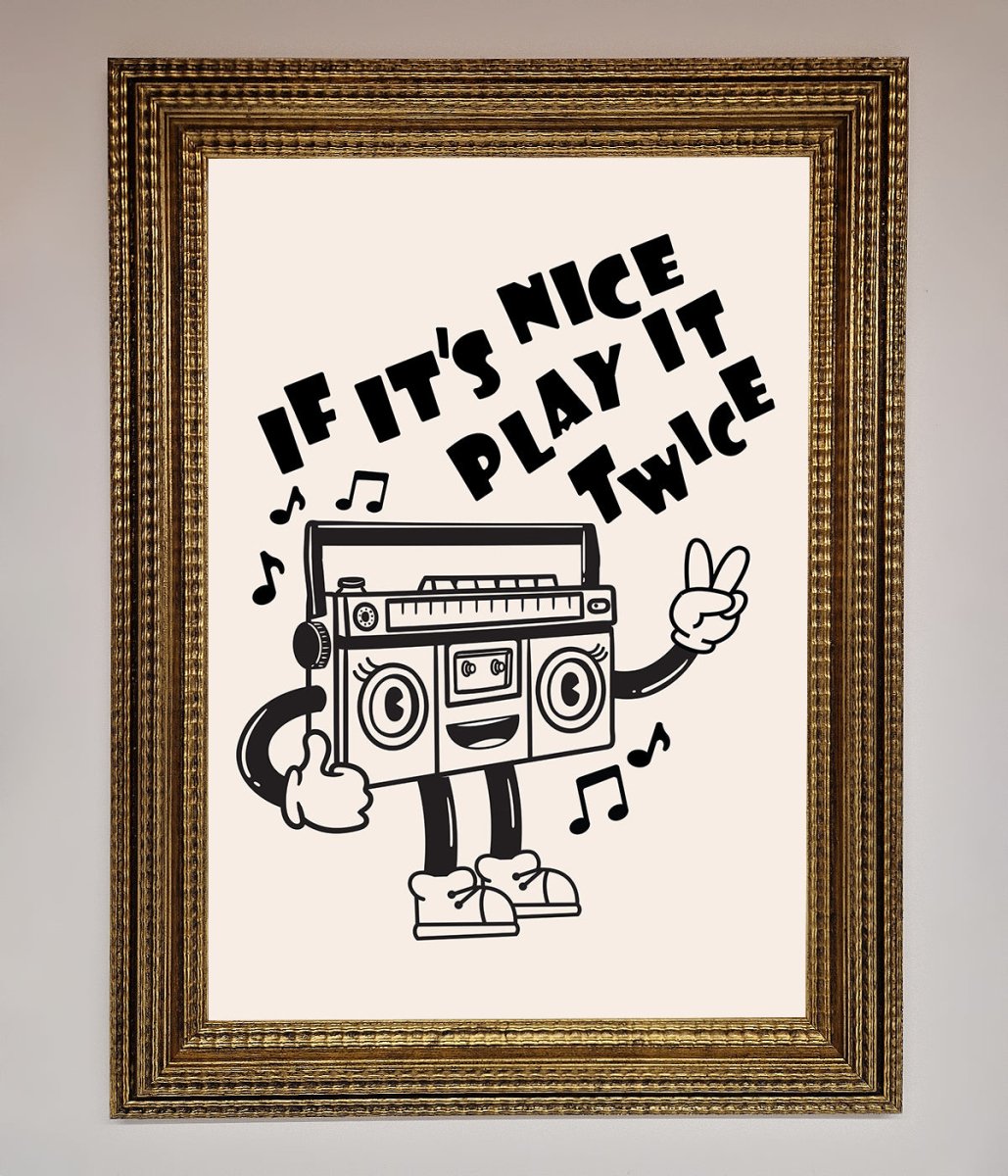 Play Twice Framed Wall Art