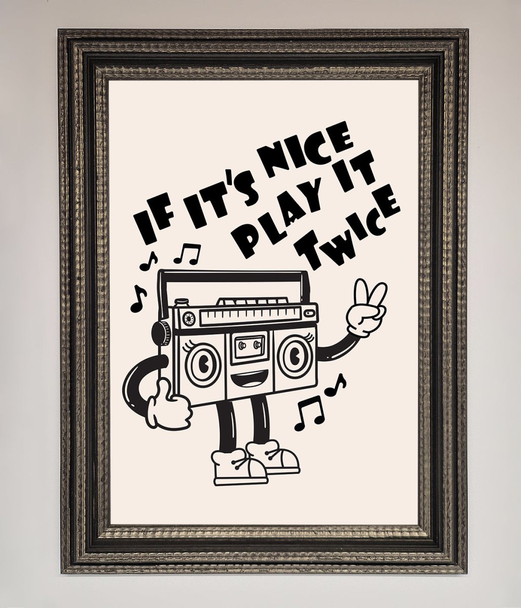 Play Twice Framed Wall Art