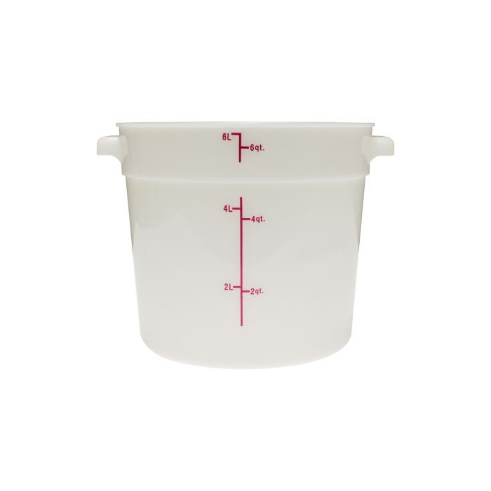 5.7 Ltr Quart Round Food Storage Container White
