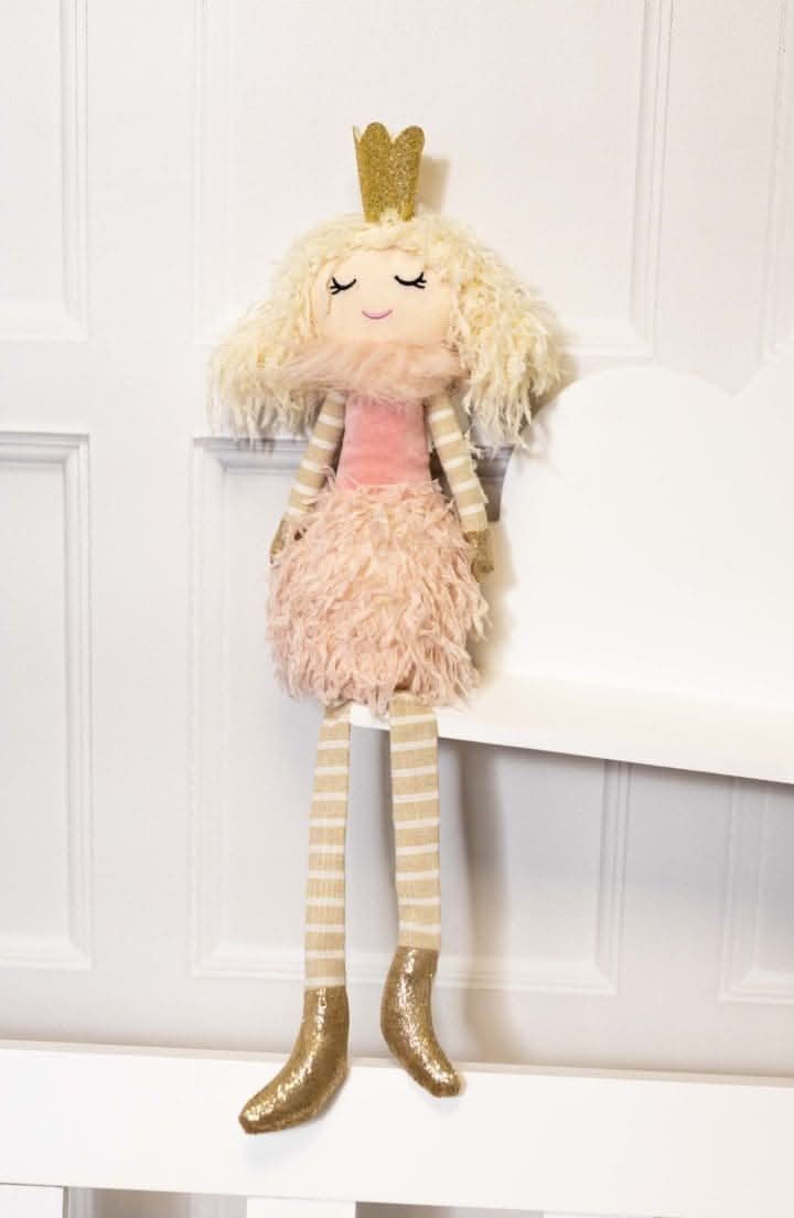 42cm Pink Fairy Princess Seated Plush Christmas Decoration