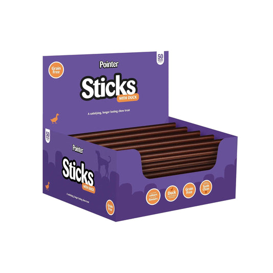 Pointer Duck Sticks Grain Free Dog Treats 54g x 50