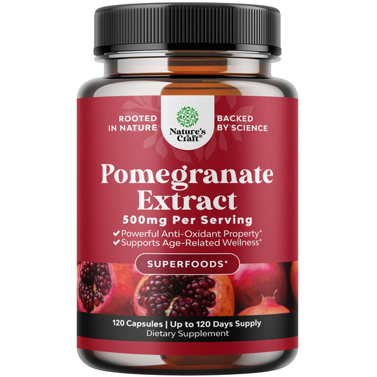 Pomegranate Antioxidant Supplement by Reds – Heart Health & Joint Support (120ct)