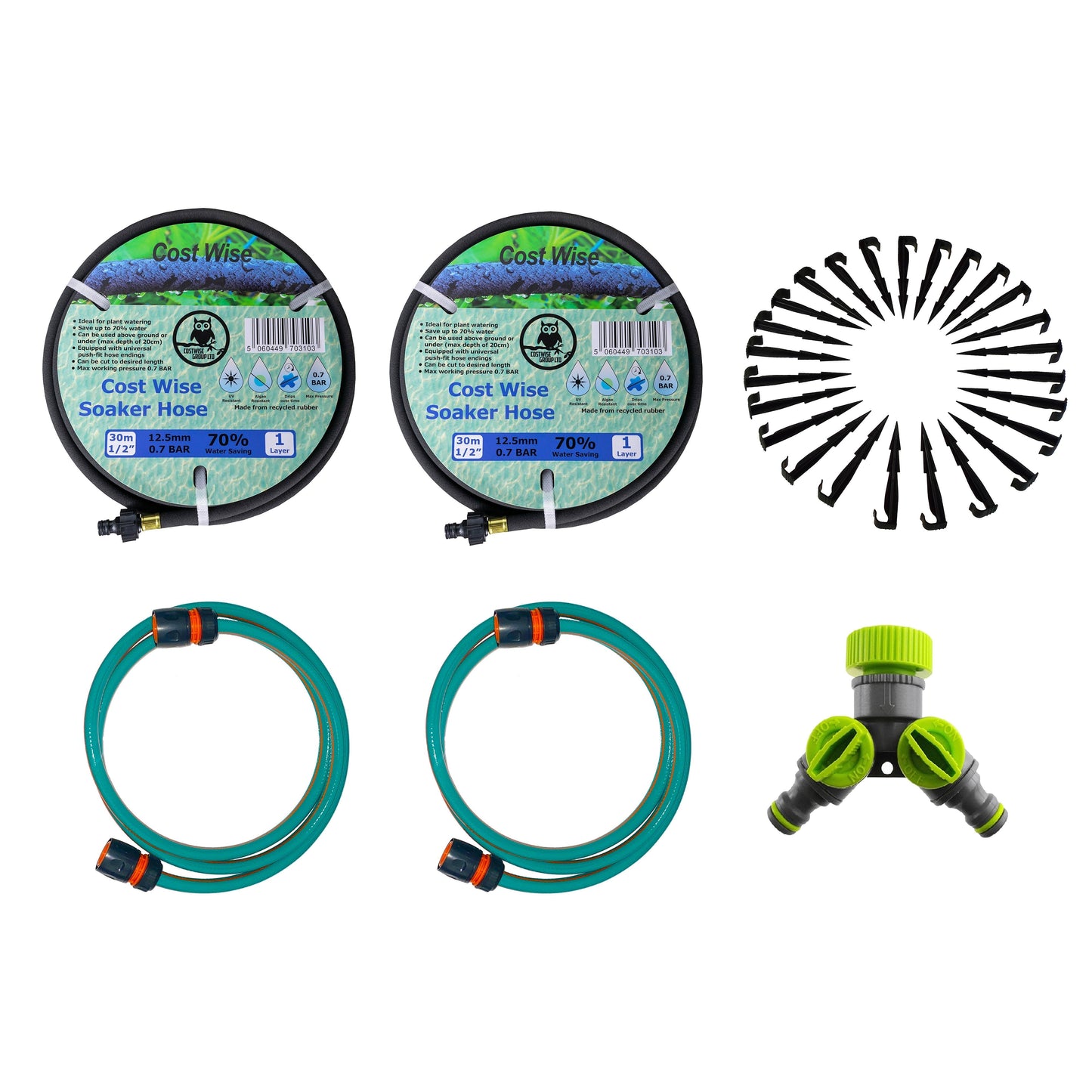 Porous Pipe Kit, POROUS-KIT15 Drip Irrigation Fitting Micro Watering System
