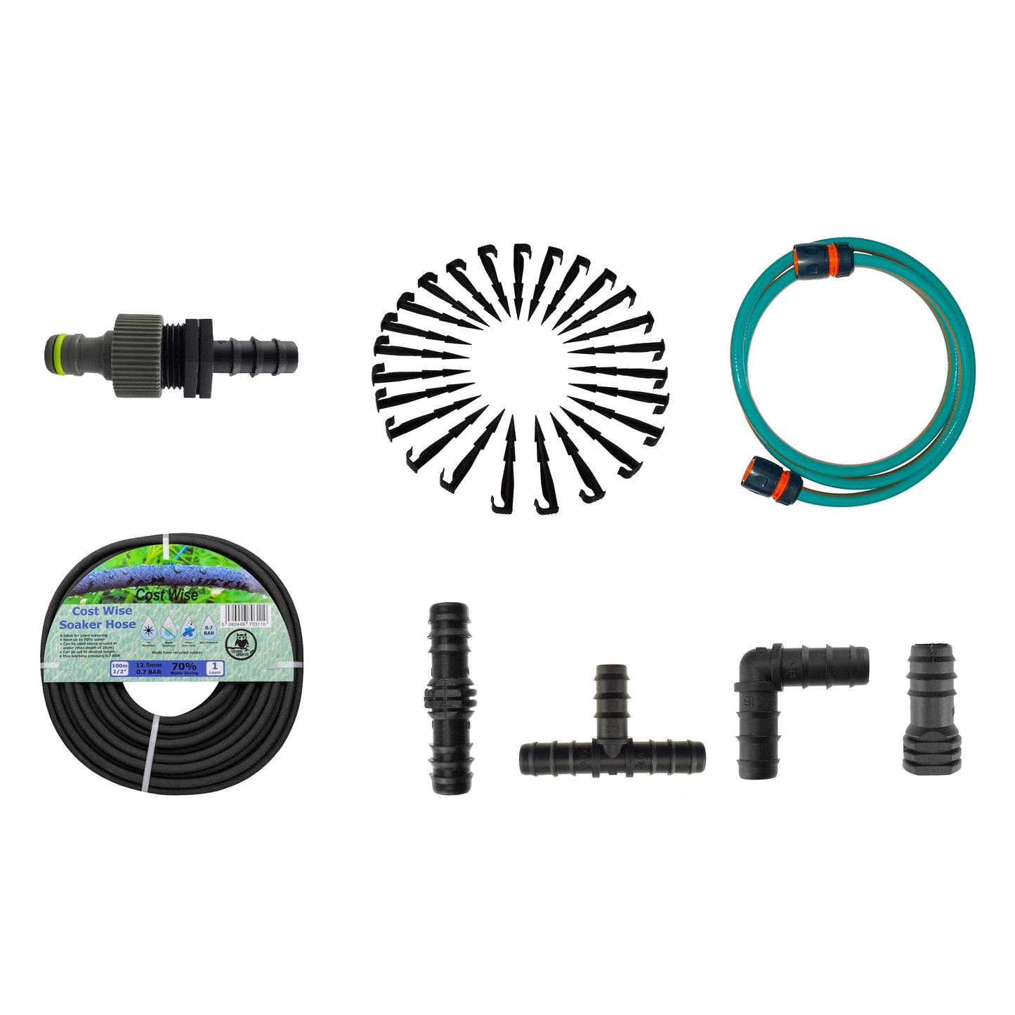 Porous Pipe Kit, POROUS-KIT3 Drip Irrigation Fitting Micro Watering System