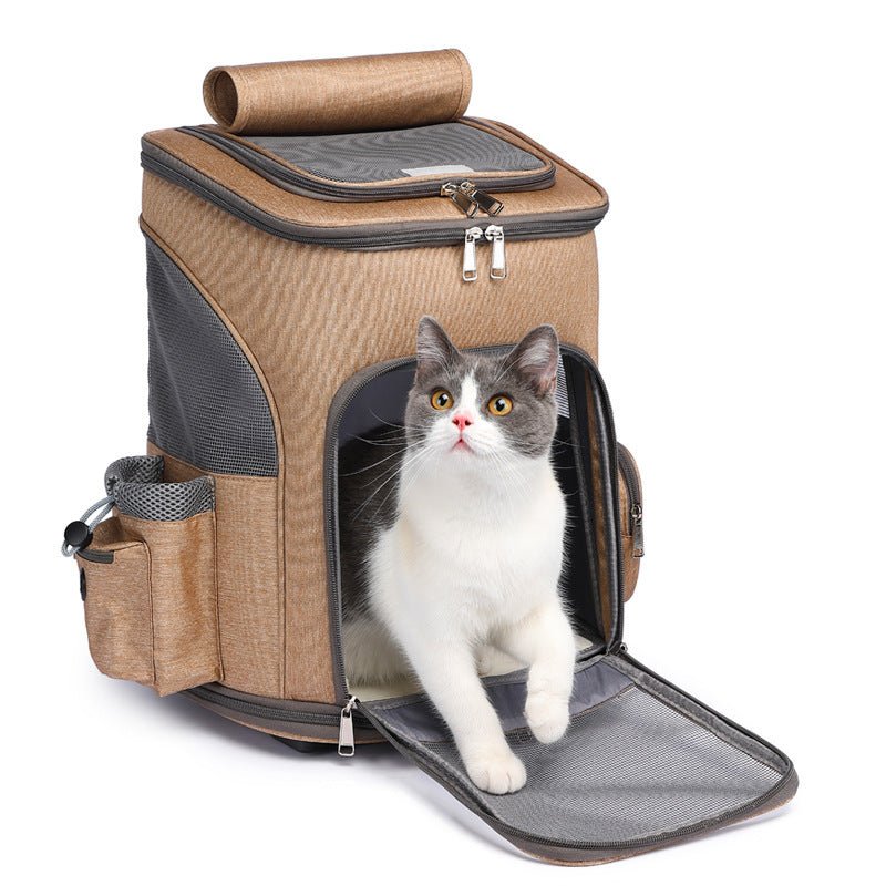 Portable traveling backpack spacious comfort pet carrier