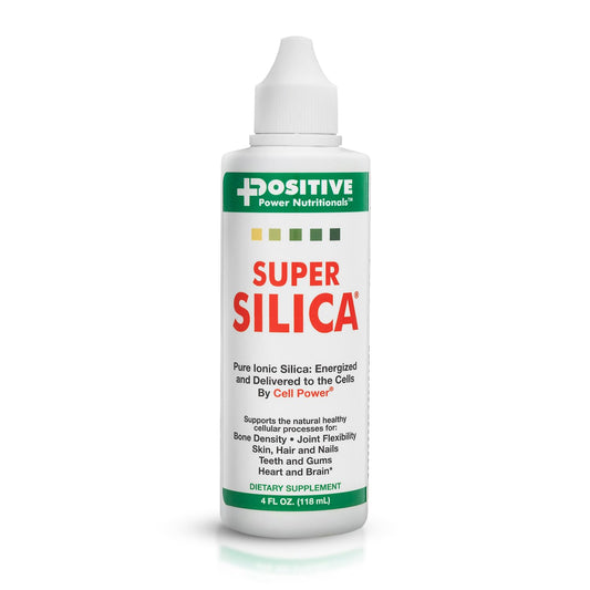 Positive Power Nutritionals Super Silica – Liquid Silica with Collagen-Boosting Silicon (4oz) for Hair, Skin, Nails & Joints