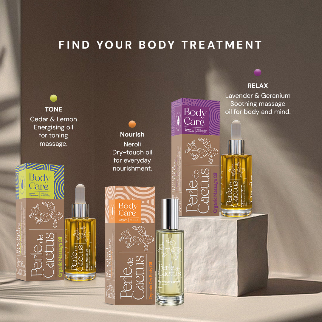 Perle de Cactus Organic Massage Oil - Lavender & Geranium