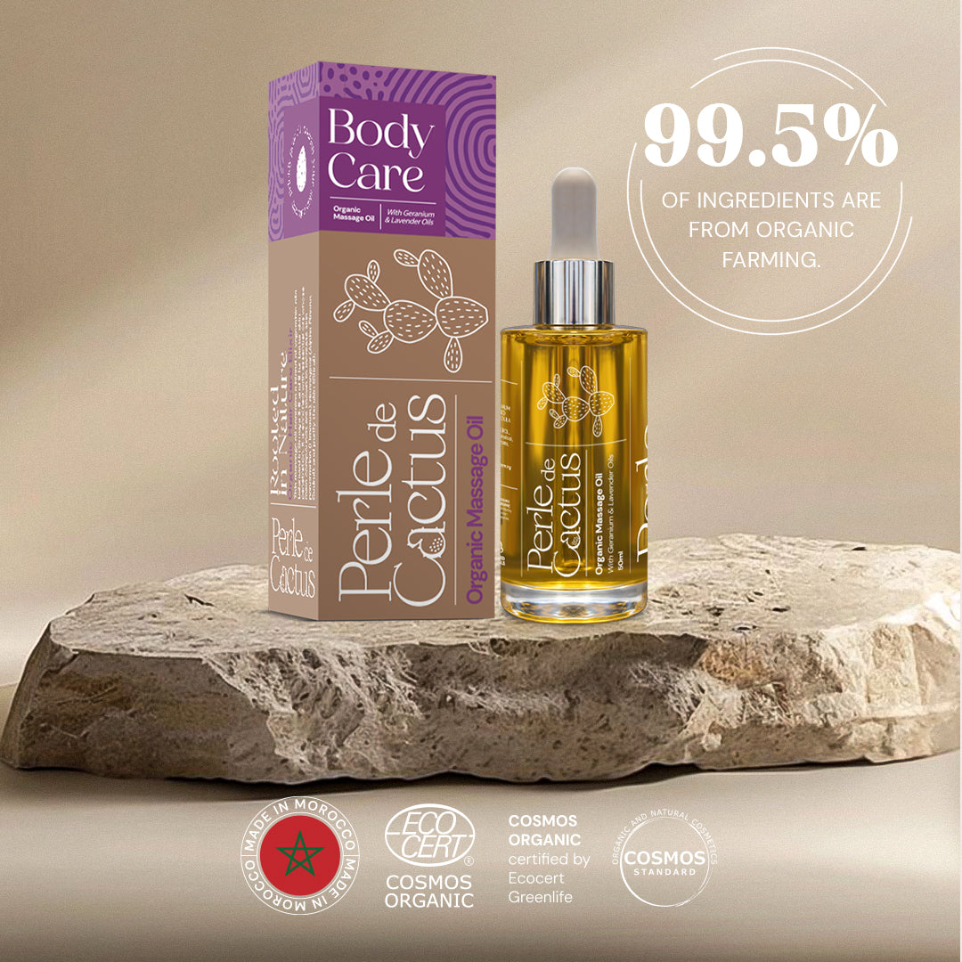 Perle de Cactus Organic Massage Oil - Lavender & Geranium
