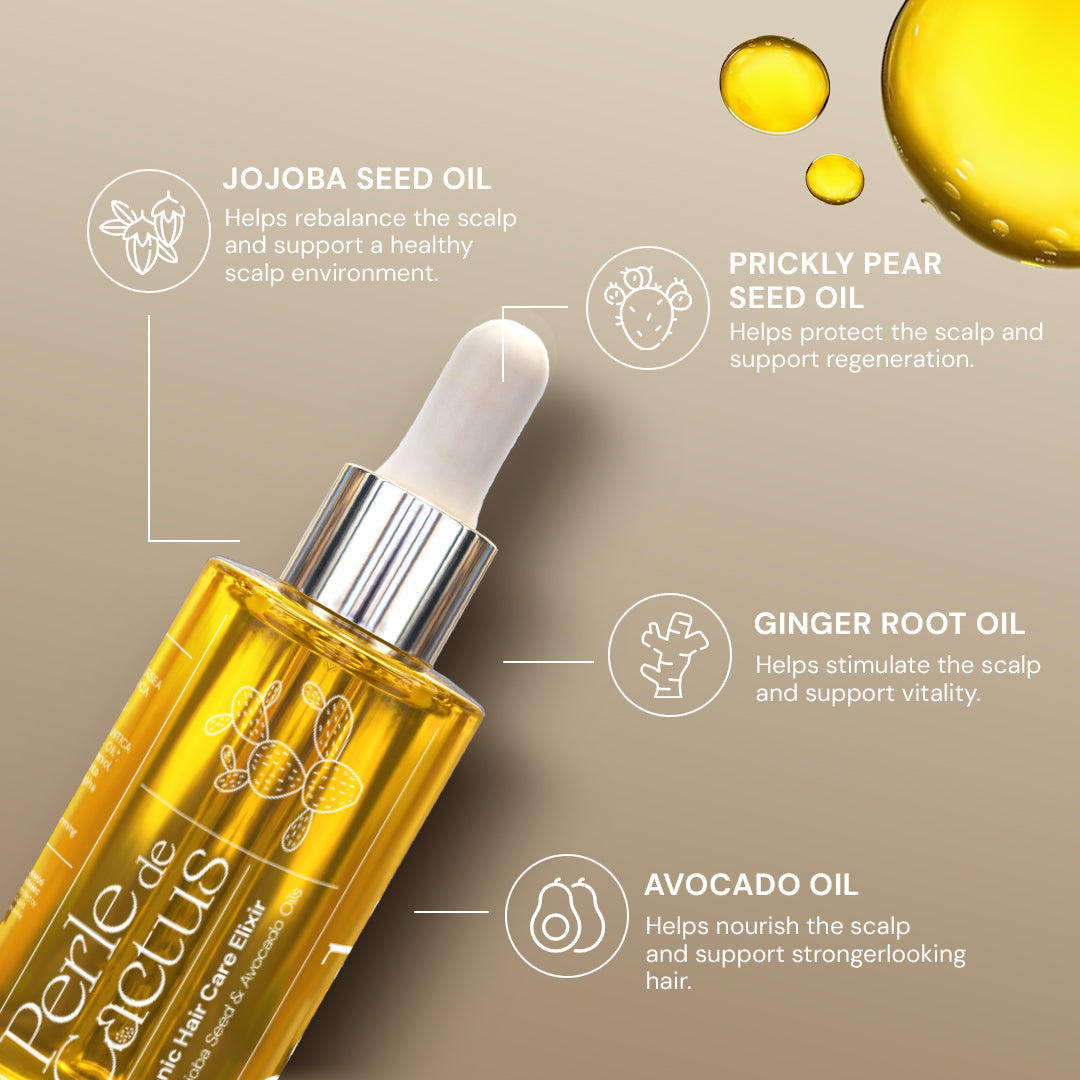 Perle de Cactus Organic Hair Care Elixir - Jojoba & Avocado
