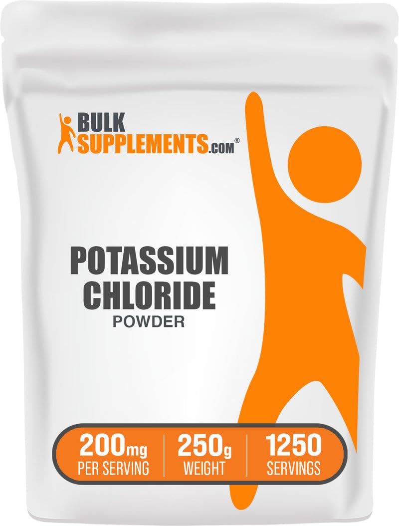 Potassium Chloride Powder – Salt Substitute | 200 mg per Serving, 250 g | BulkSupplements.com