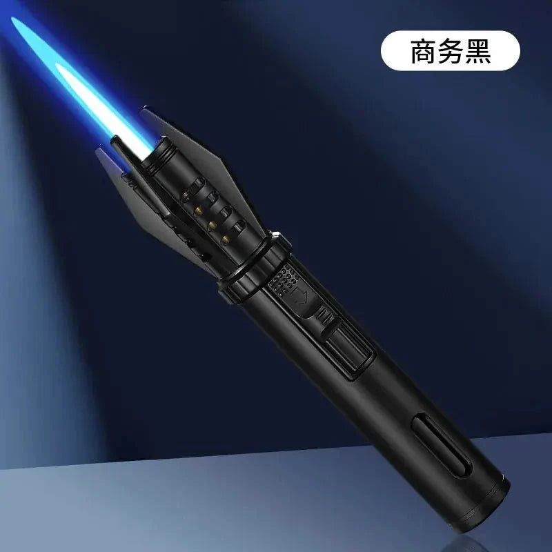 Powerful Windproof Metal Gas Lighter – Jet Flame Torch for Kitchen, BBQ, Smoking, Cigar – Men's Gift & Accessories