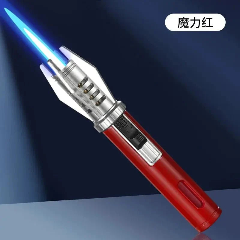 Powerful Windproof Metal Gas Lighter – Jet Flame Torch for Kitchen, BBQ, Smoking, Cigar – Men's Gift & Accessories