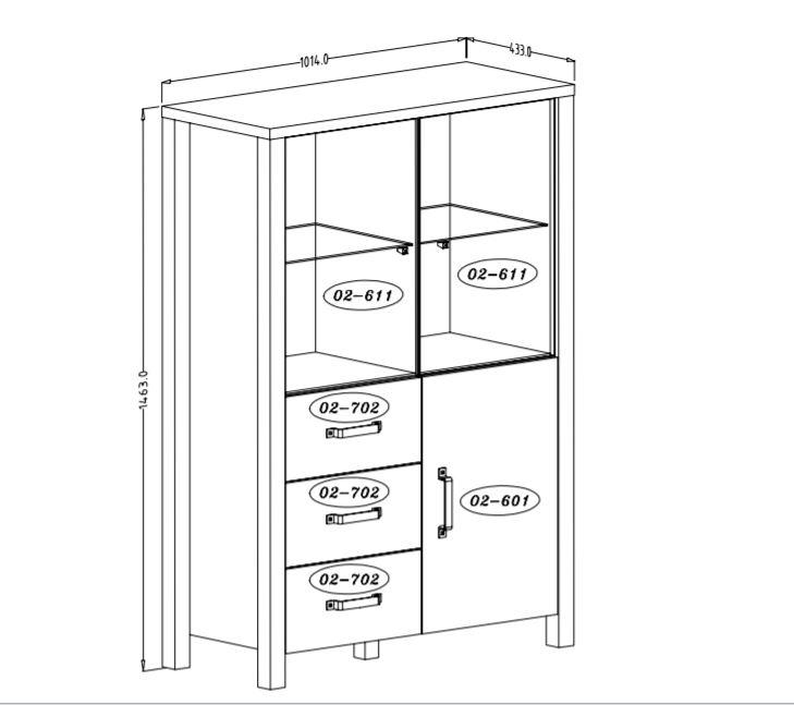 Olin 44 Display Cabinet