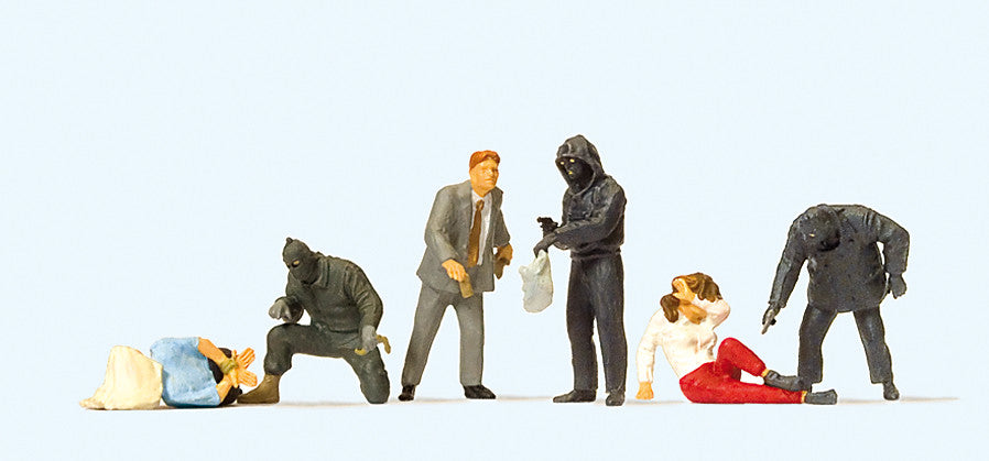 Armed Robbery Scene - Terrarium Figures - 10588