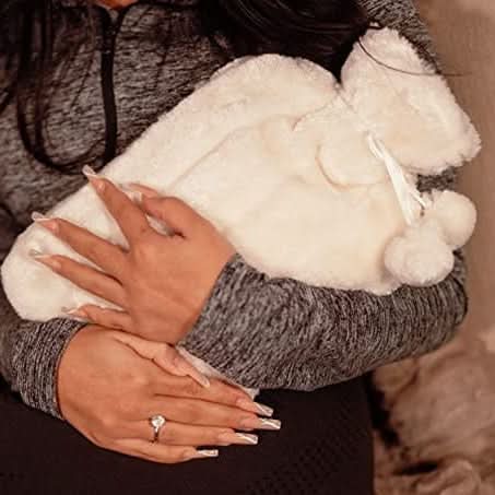 Premium Comfort Hot Water Bottle Cover White 2L