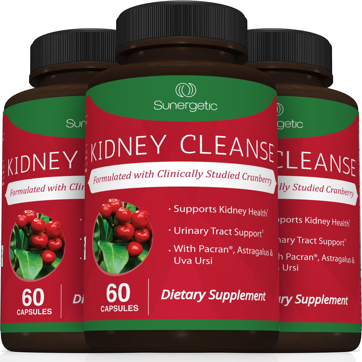 Premium Kidney Cleanse Supplement with Cranberry – Kidney & Urinary Support (60 Vegetarian Capsules)