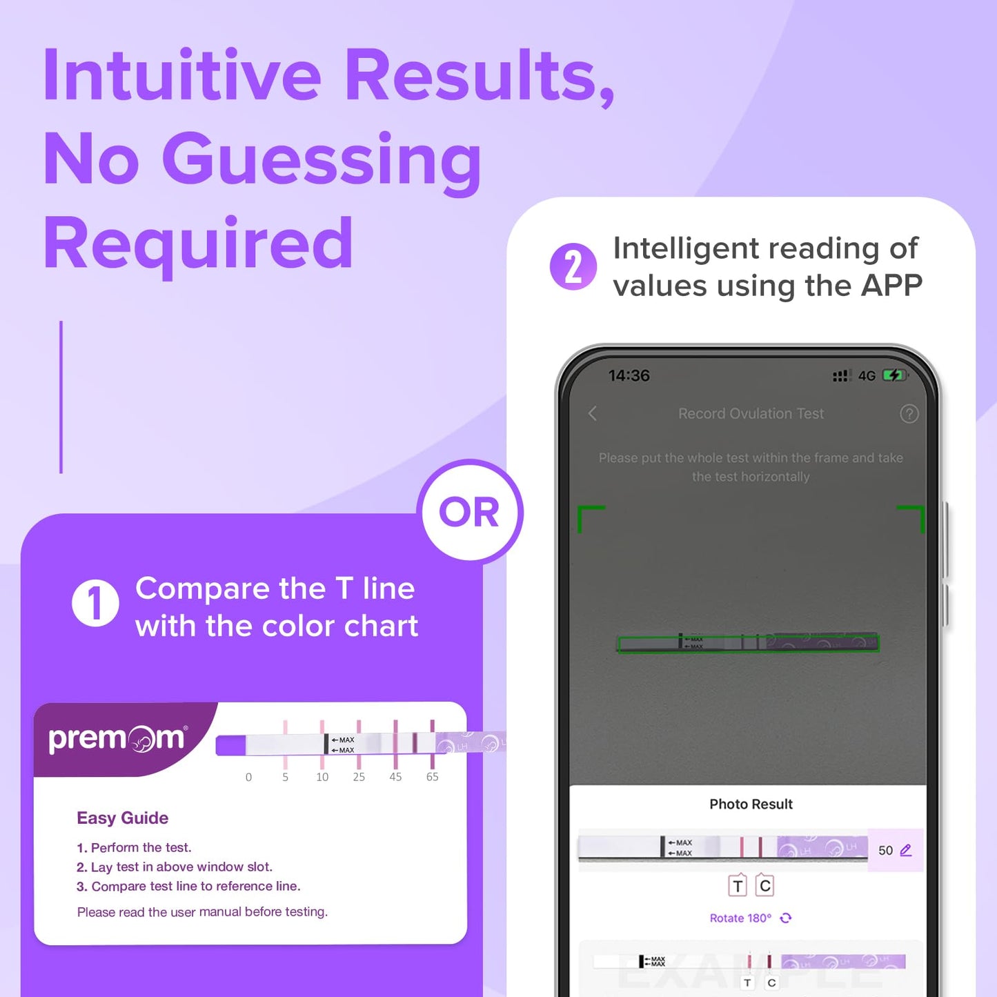 Premom Quantitative OPK & Pregnancy Test Kit with Sperm-Friendly Fertility Gel – App Compatible