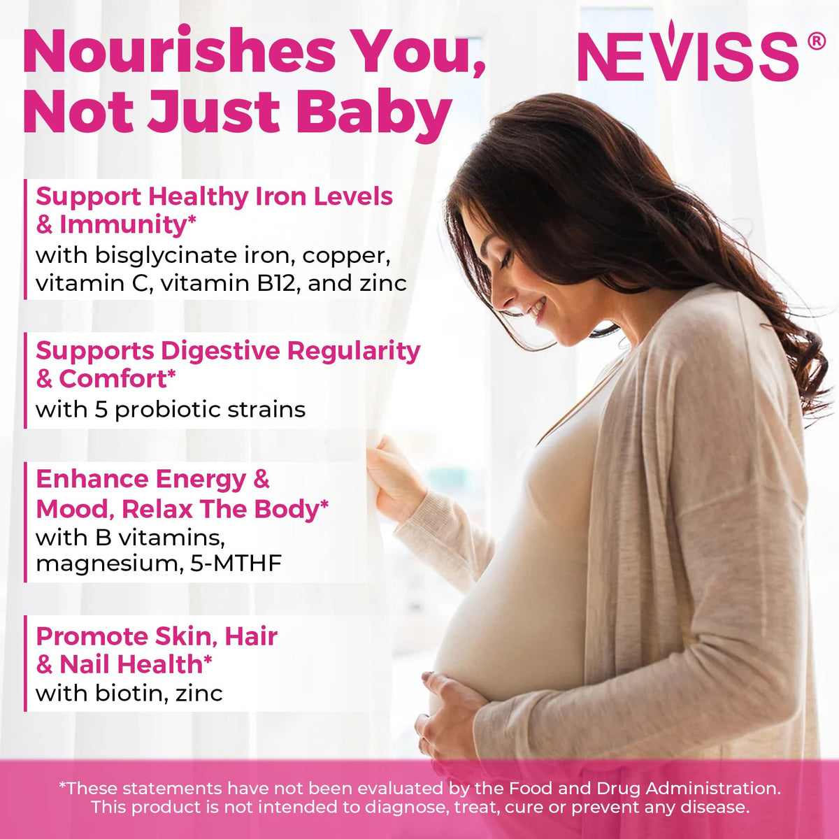 Prenatal Vitamins for Women Gummies - Methylfolate 1mg, DHA+EPA, Choline | Sugar-Free, Vegan | 60 Count