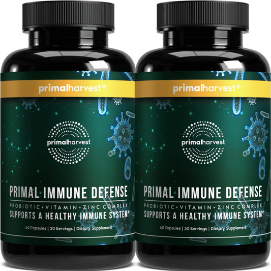 Primal Harvest Primal Immune Defense – 10-in-1 Immune Support (60 Capsules, 2-Pack)