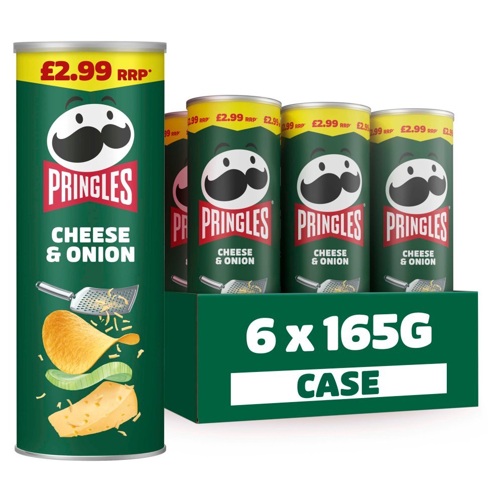Pringles Cheese & Onion PMP 165g (Case of 6)