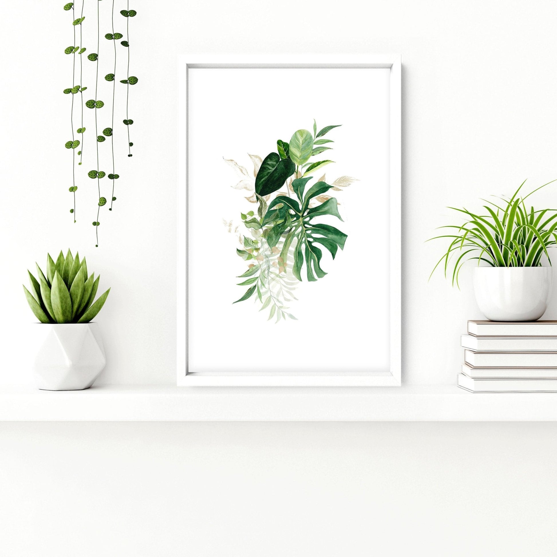 Art for bathroom walls uk | set of 3 Tropical wall prints