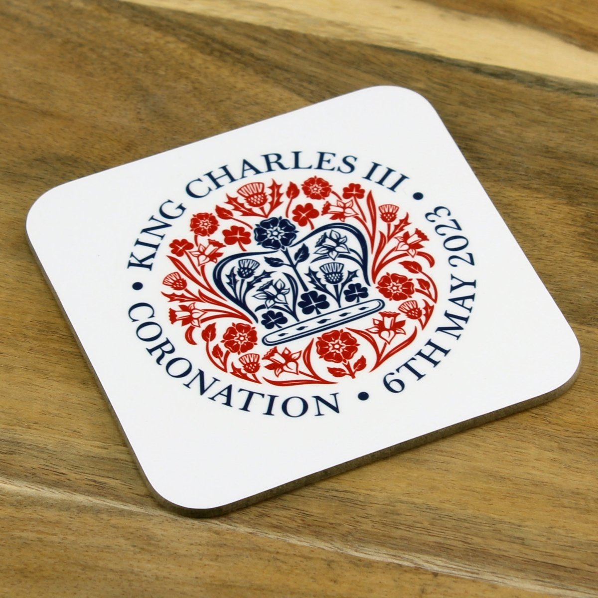 Printed Commemorative Coronation of the King Set of 4 Drinks Coasters