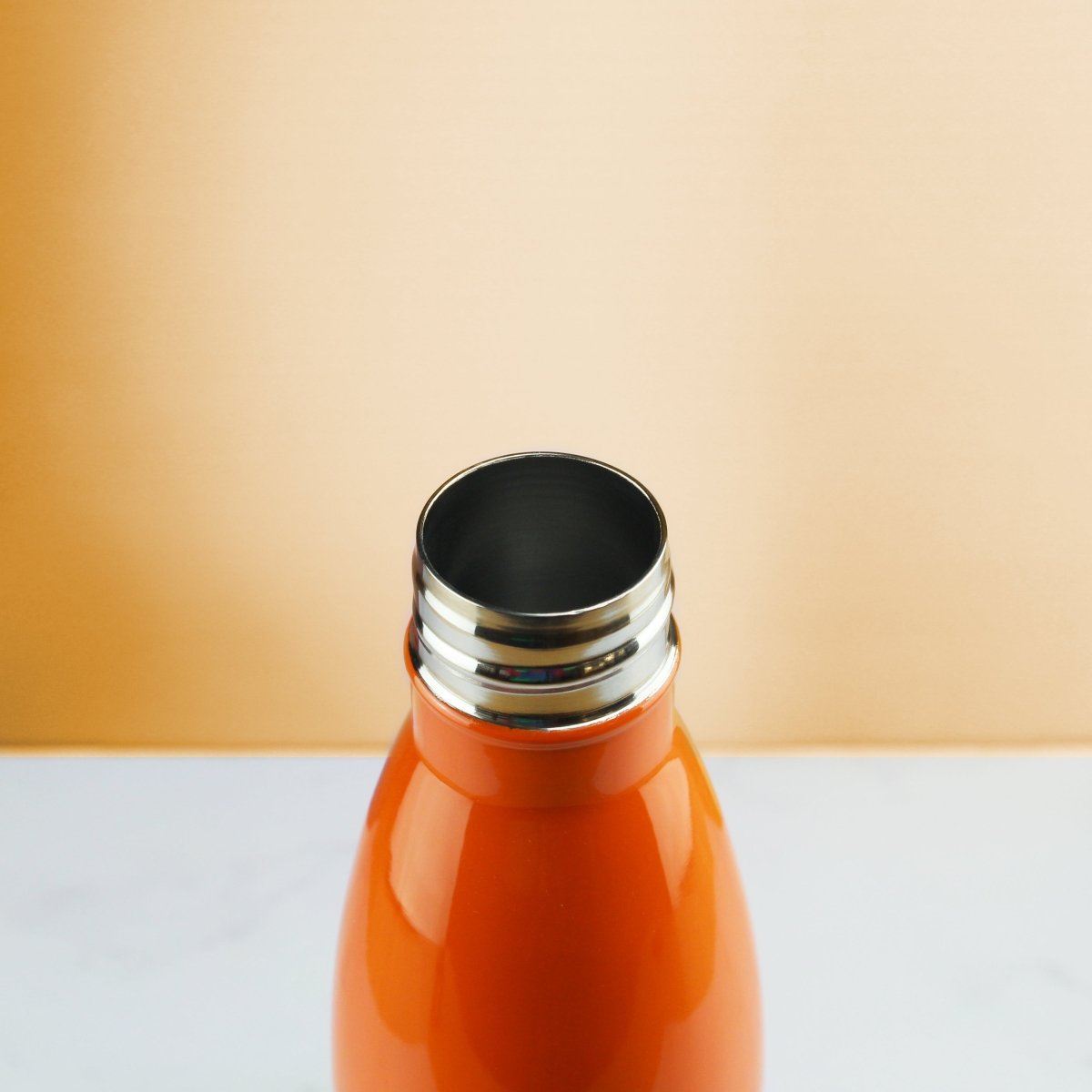 Printed Orange Thermal Bottle, Any Message, Stainless Steel 500ml/17oz