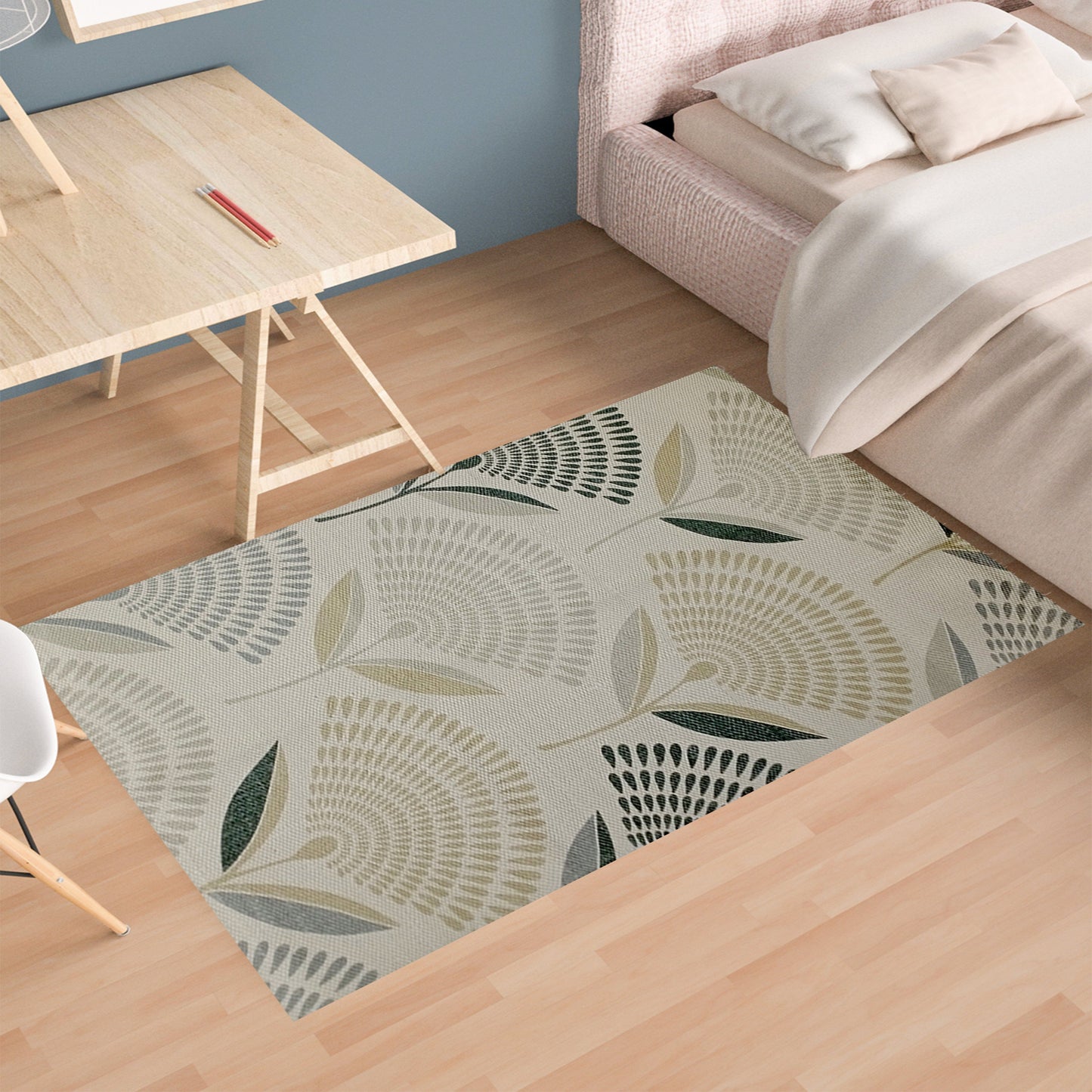 OLIVIA ROCCO Printed Rug Linnea Design Non Slip Soft Durable Floor Rug For Living Room