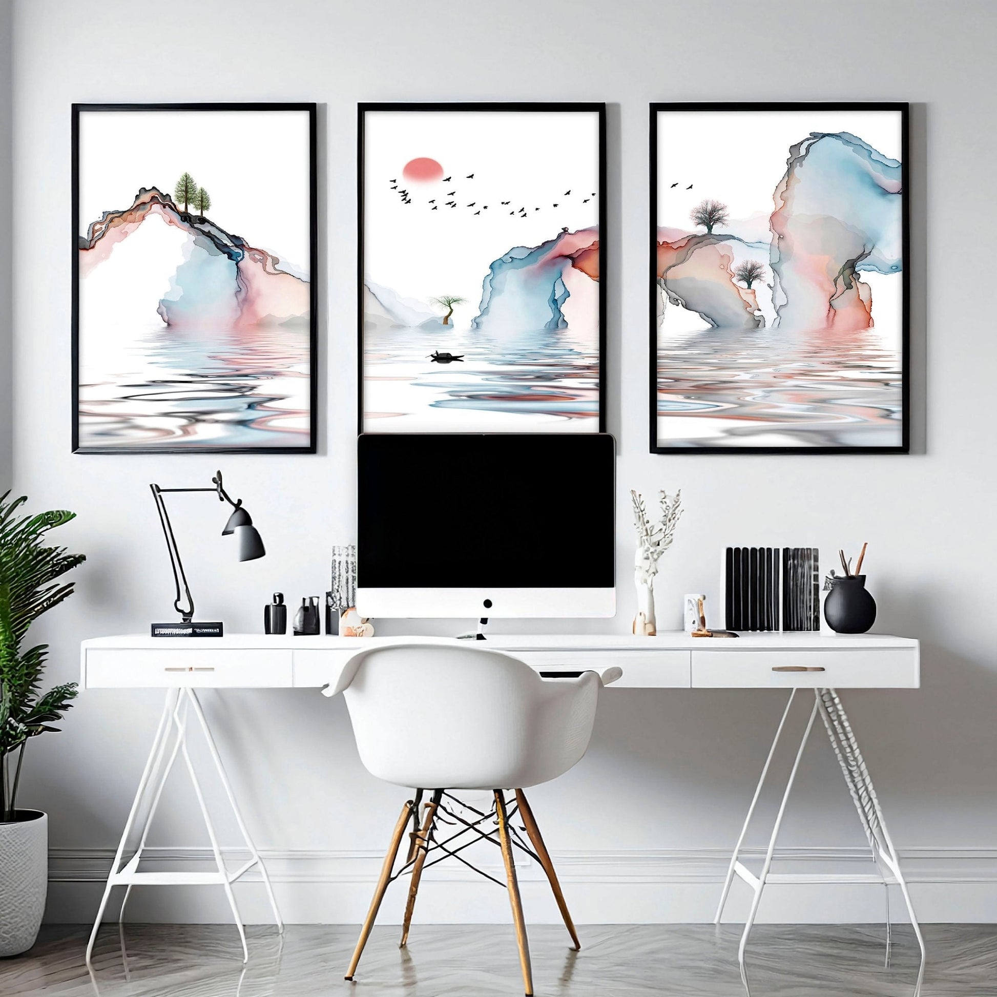 Prints for Office walls | set of 3 framed wall art