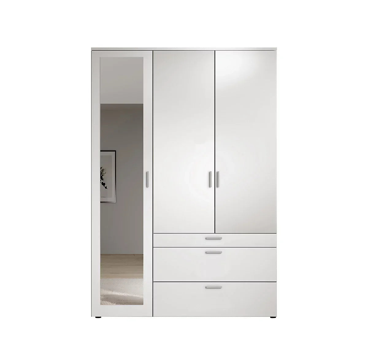 Vesala 3 Hinged Door Wardrobe with Mirror