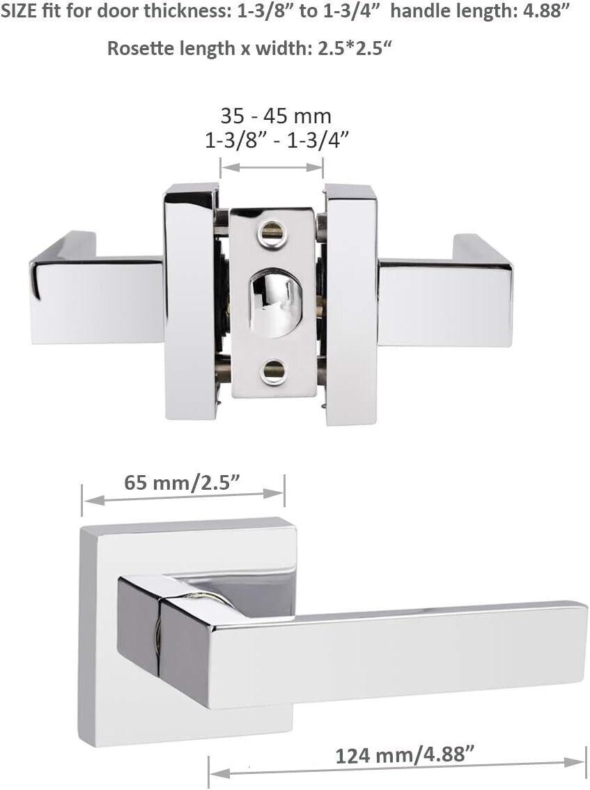 Interior Door Lever Bedroom Stainless Steel Lock Set Without Key Probrico