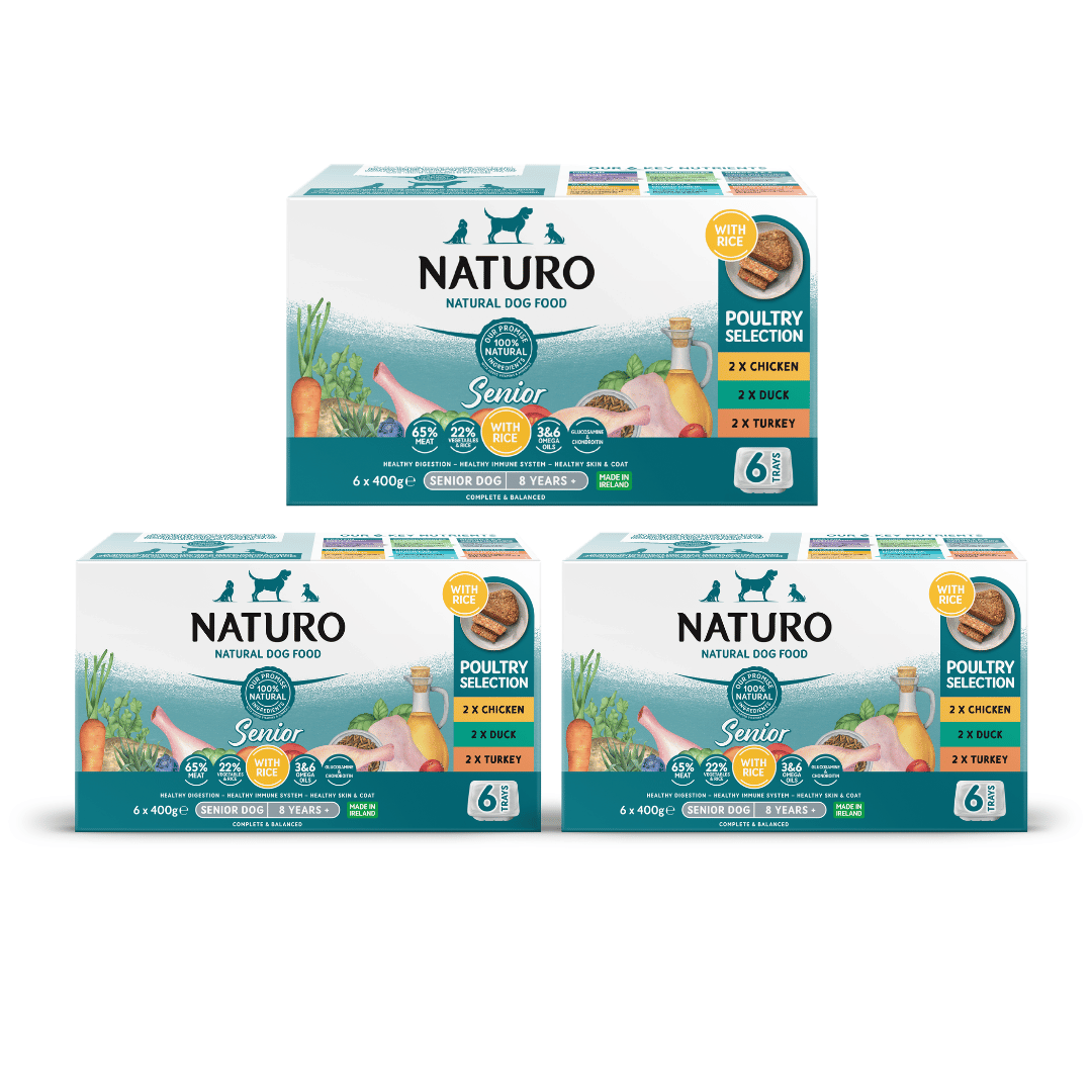 Naturo Senior Variety with Rice and Vegetables Trays 6 x 400g - Case of 3