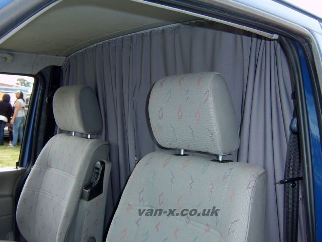 For Fiat Ducato / Ram ProMaster Cab Divider Curtain Kit with Rail Premium Quality - Van-X