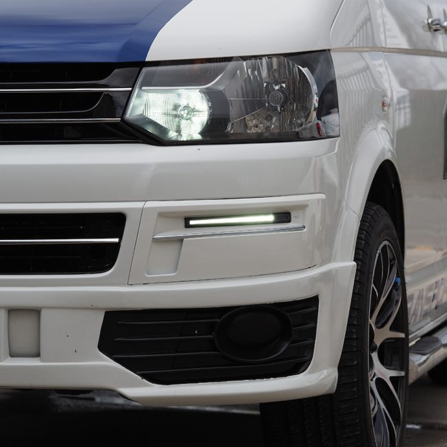 For VW T5.1 Daytime Running Light Bar (DRL) Smoke Lens Kit Painted Ready to Fit | Van-X
