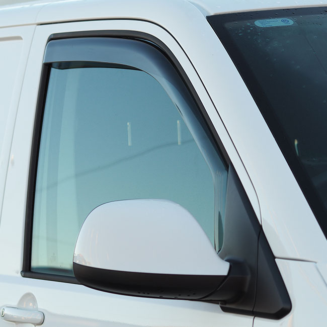 For VW Transporter T6.1 In-Channel Wind Deflectors Tinted - Van-X