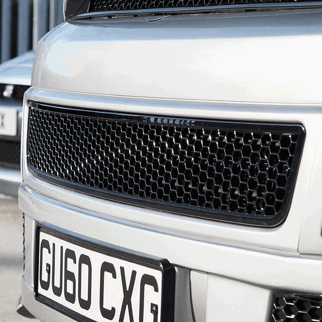 For VW T5.1 Transporter Gloss Black Honeycomb Bumper Grille Mesh | Ready to Fit | Van-X