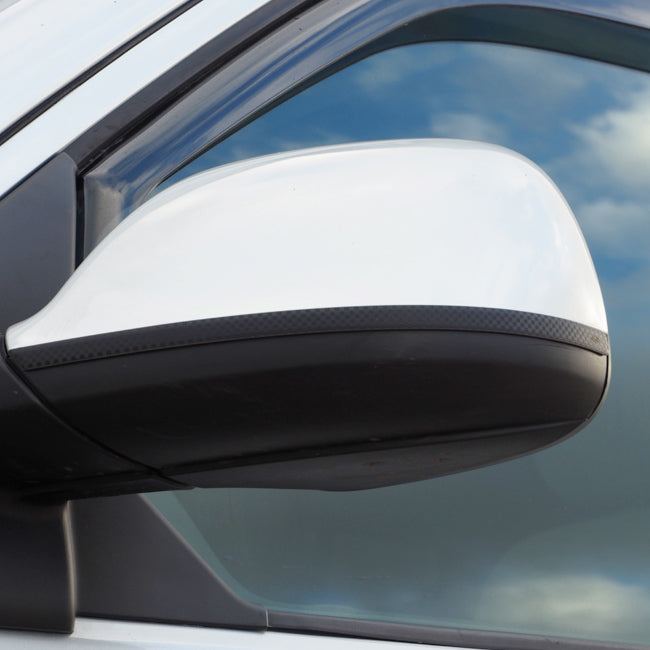 For VW T5.1 Transporter Wing Mirror Trims – Stainless Steel Carbon Film Covers | Van-X