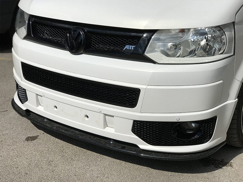 For VW T5.1 Transporter Sportline Honeycomb Front Bumper Grille Bundle Gloss Black – Painted & Ready to Fit | Van-X