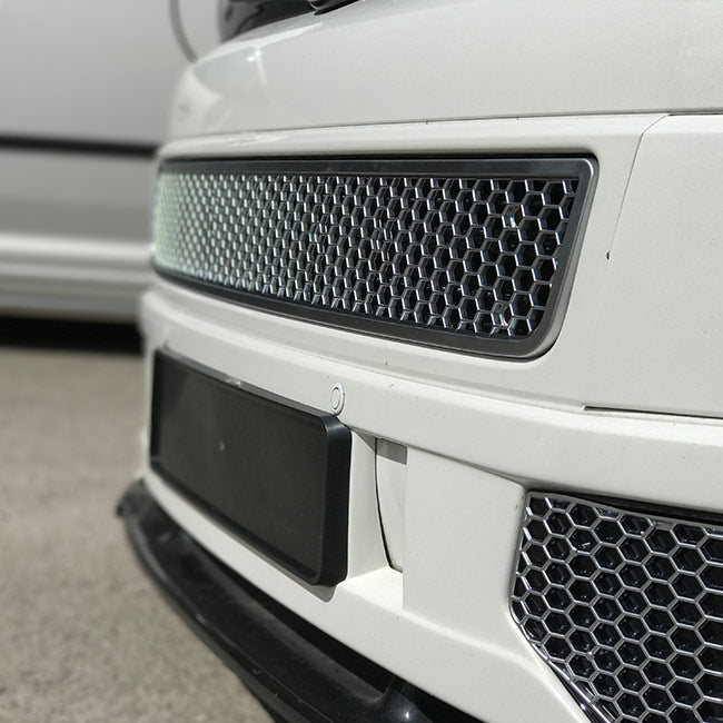 For VW T5.1 Front Bumper Honeycomb Mesh Insert Matte Chrome Painted | Van-X