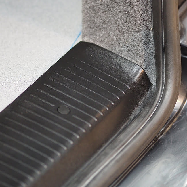 For VW T6.1 Transporter V2 Rear Tailgate Threshold Cover Full Length Plastic | Van-X
