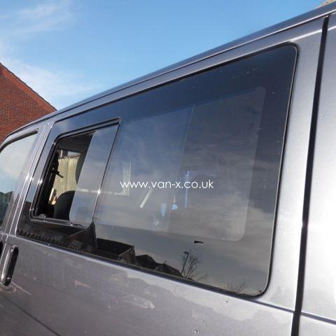 For VW T4 Transporter Sliding Side Window Smoked Glass | Van Conversion Privacy Window – Van-X