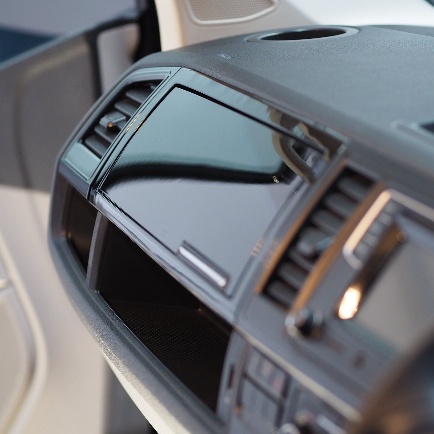 For VW T6 Transporter Dashboard Air Vent Trims (Set of 2) - Gloss Black | Van-X