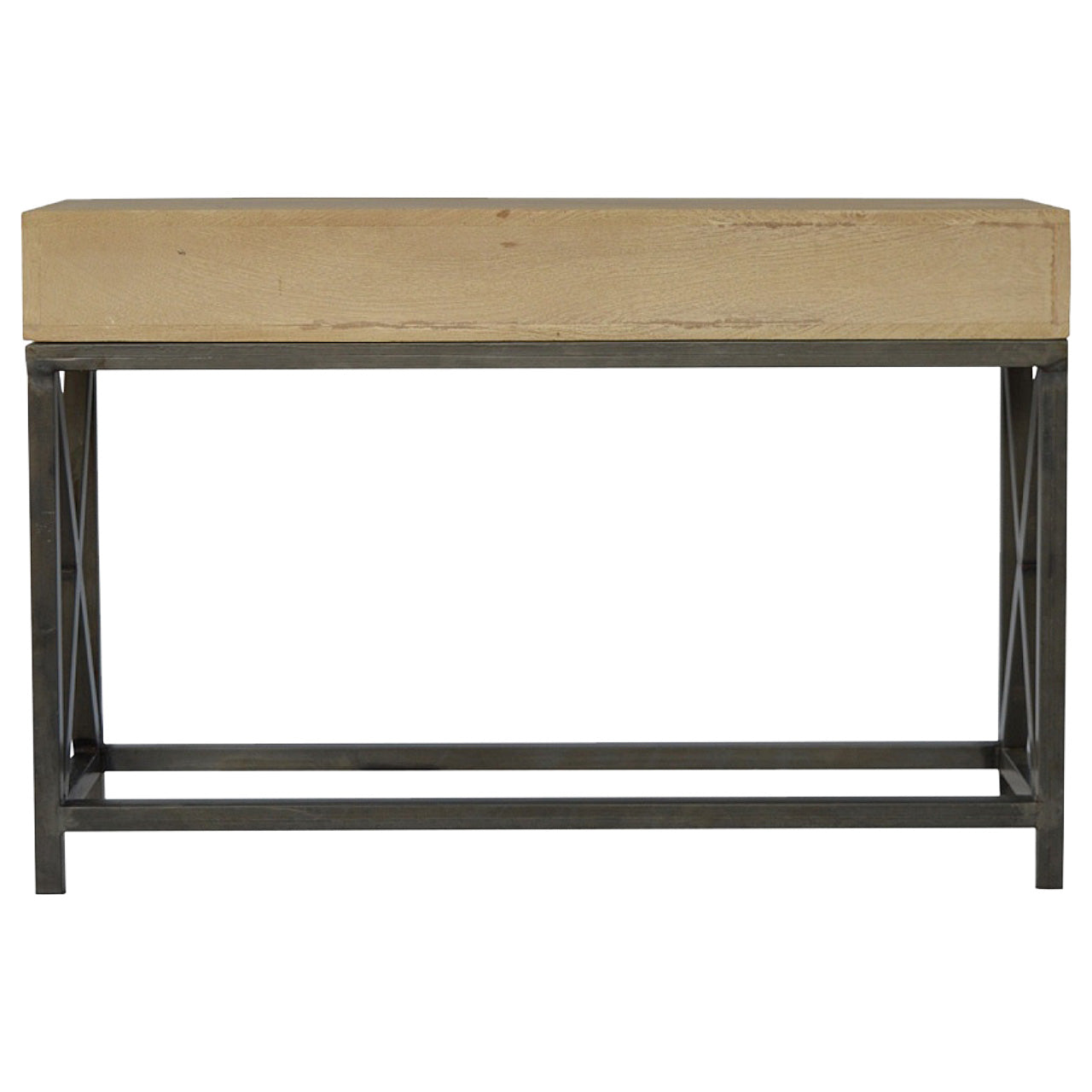 Mango Wood Console Table with Metal Base