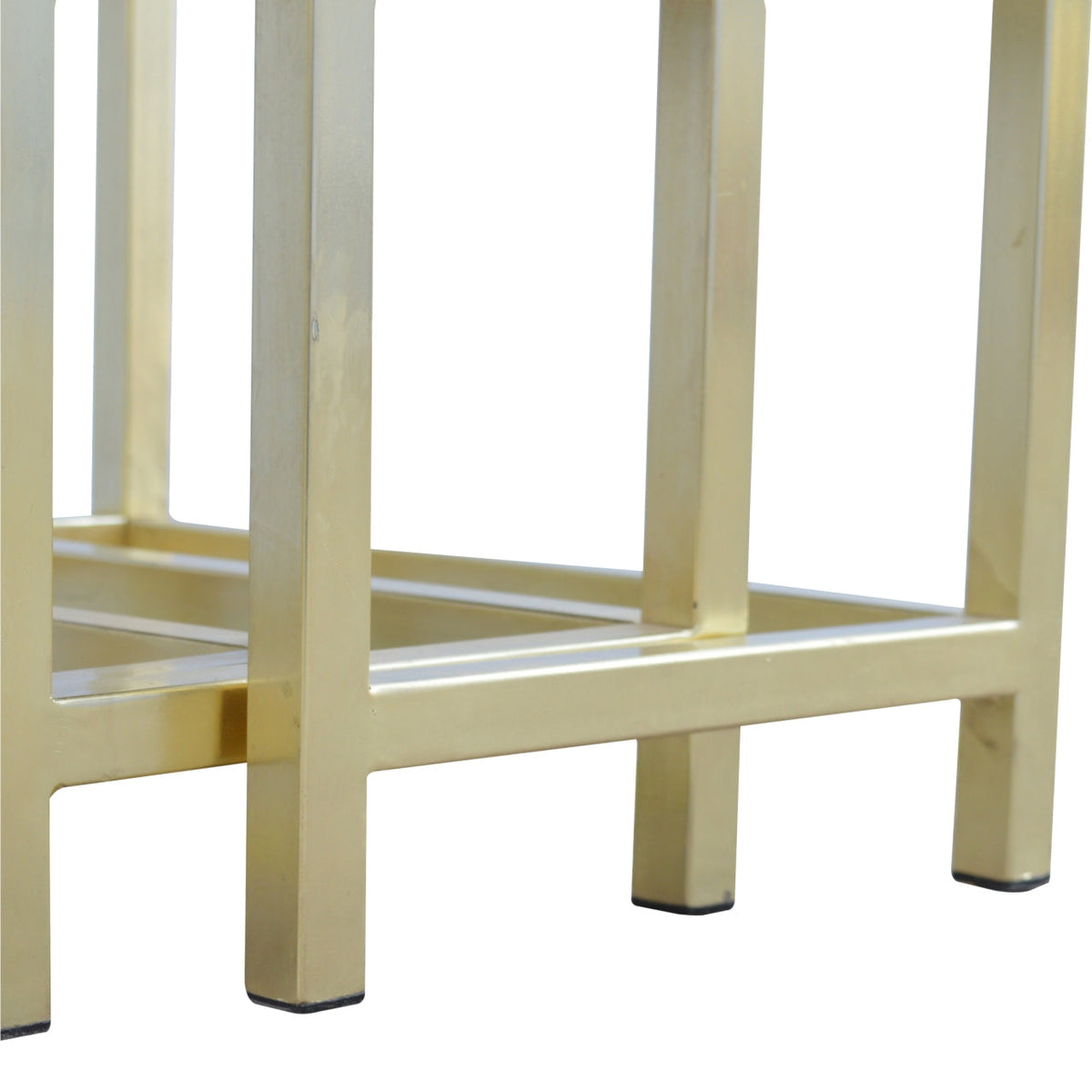 Chunky Gold Stool Set of 3 Footstool